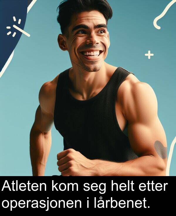 lårbenet: Atleten kom seg helt etter operasjonen i lårbenet.