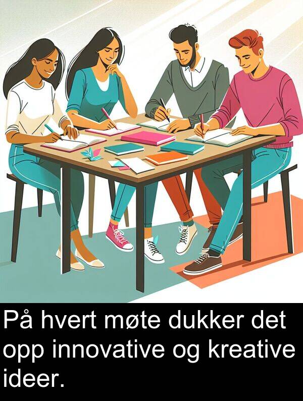 hvert: På hvert møte dukker det opp innovative og kreative ideer.