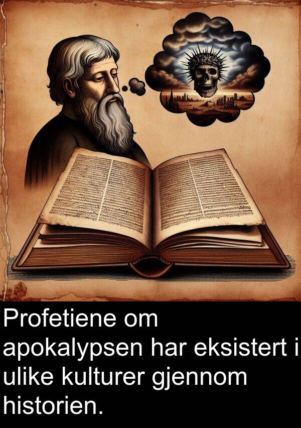 ulike: Profetiene om apokalypsen har eksistert i ulike kulturer gjennom historien.