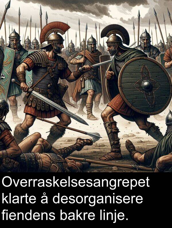 klarte: Overraskelsesangrepet klarte å desorganisere fiendens bakre linje.