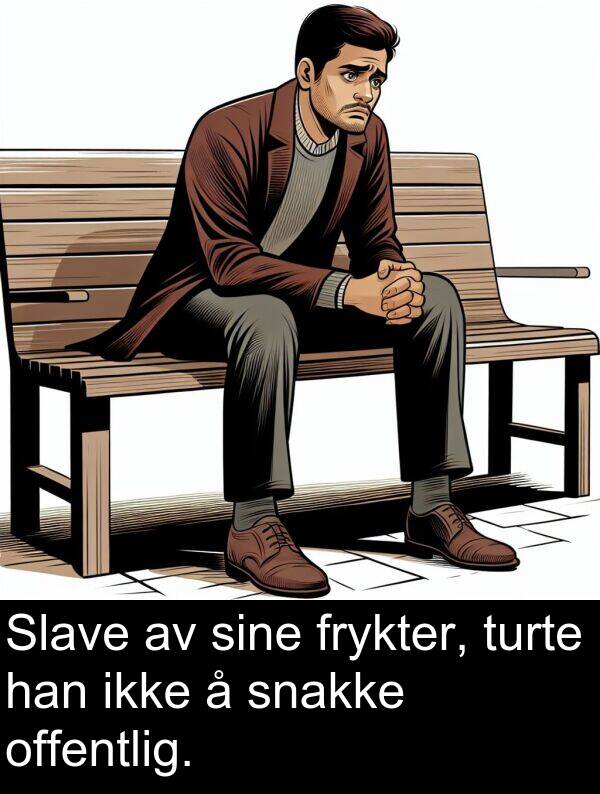 frykter: Slave av sine frykter, turte han ikke å snakke offentlig.