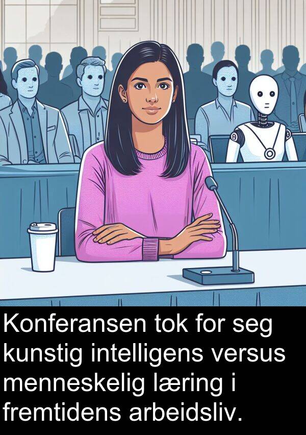versus: Konferansen tok for seg kunstig intelligens versus menneskelig læring i fremtidens arbeidsliv.