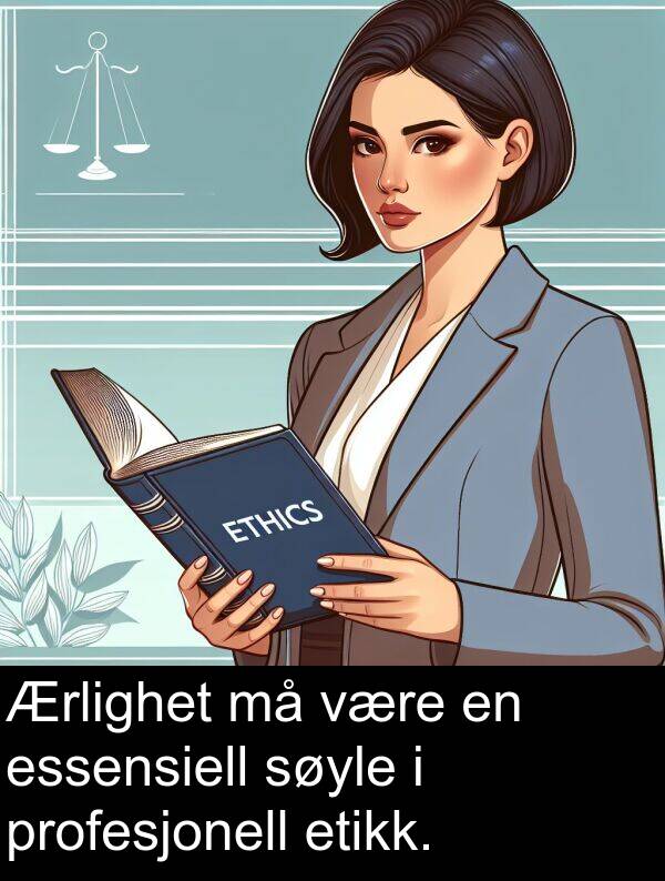 søyle: Ærlighet må være en essensiell søyle i profesjonell etikk.