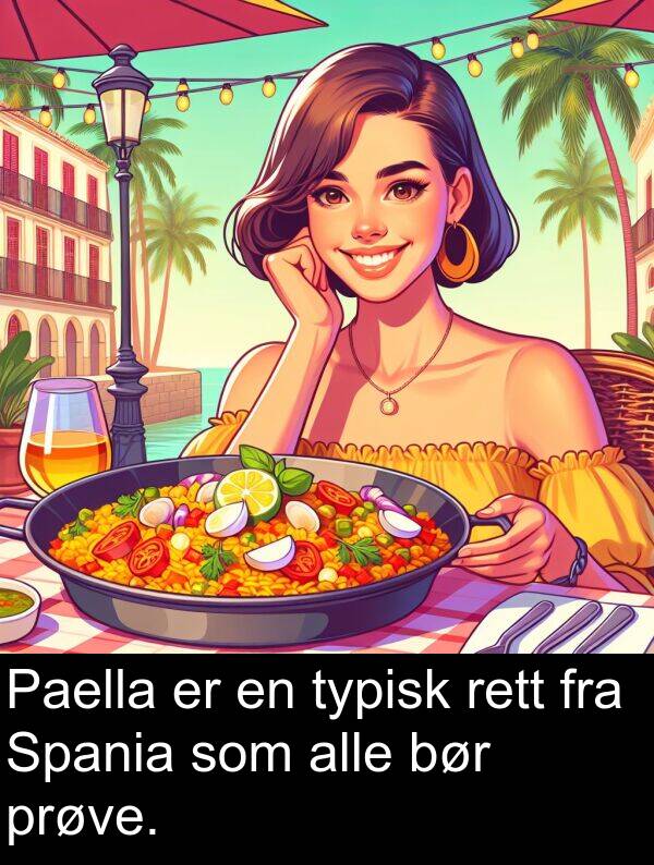 rett: Paella er en typisk rett fra Spania som alle bør prøve.