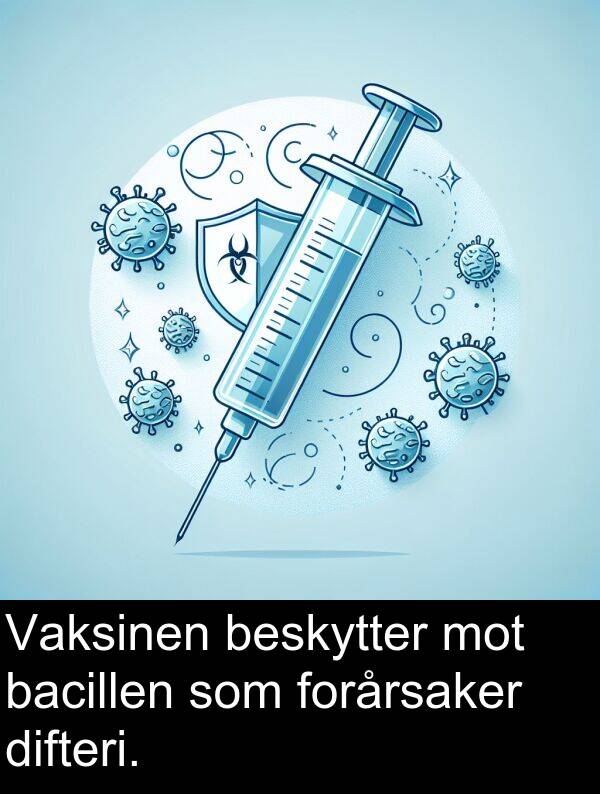 beskytter: Vaksinen beskytter mot bacillen som forårsaker difteri.