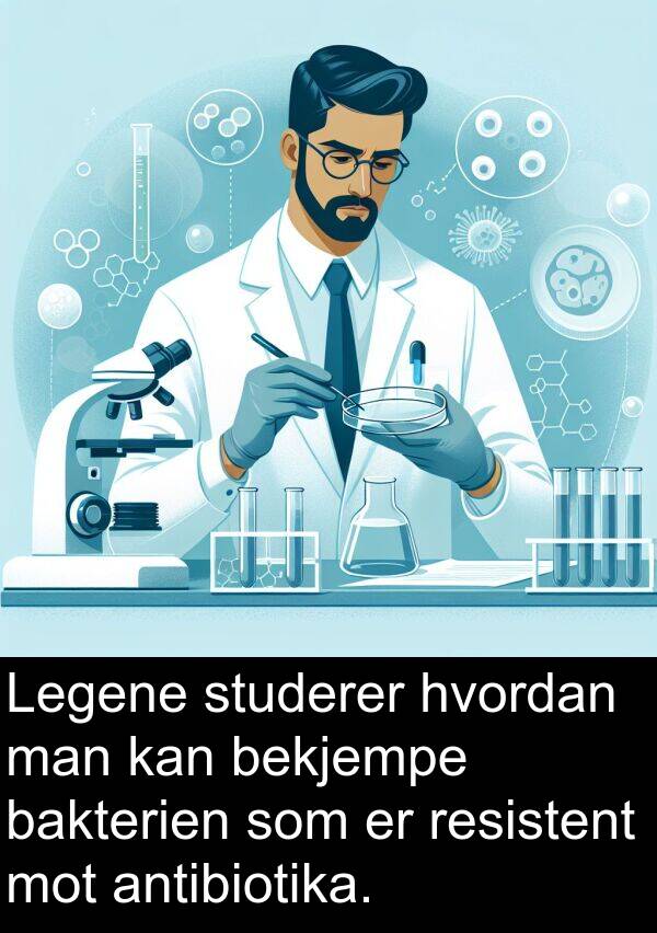 man: Legene studerer hvordan man kan bekjempe bakterien som er resistent mot antibiotika.