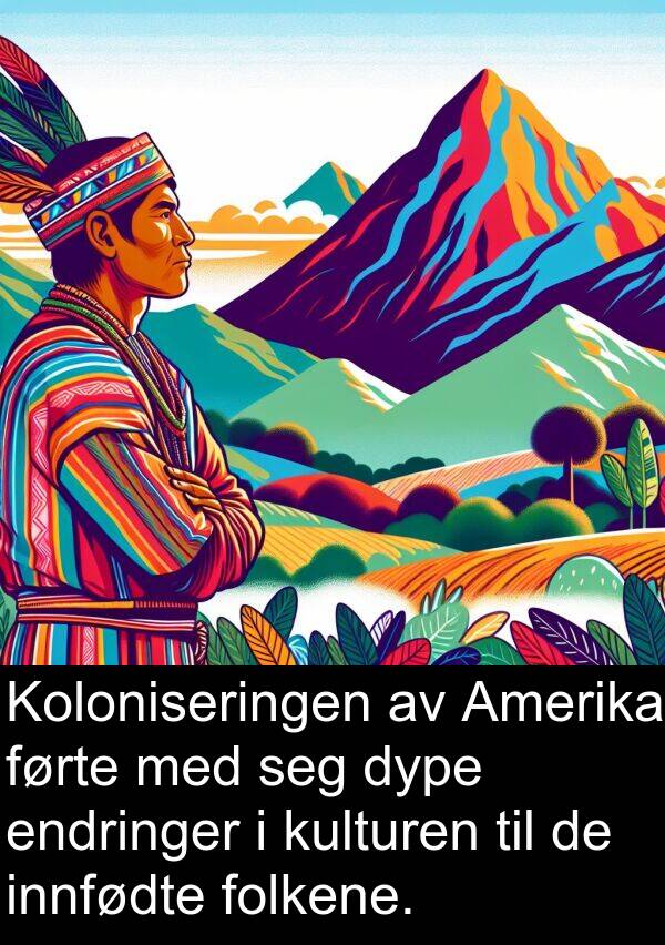 folkene: Koloniseringen av Amerika førte med seg dype endringer i kulturen til de innfødte folkene.