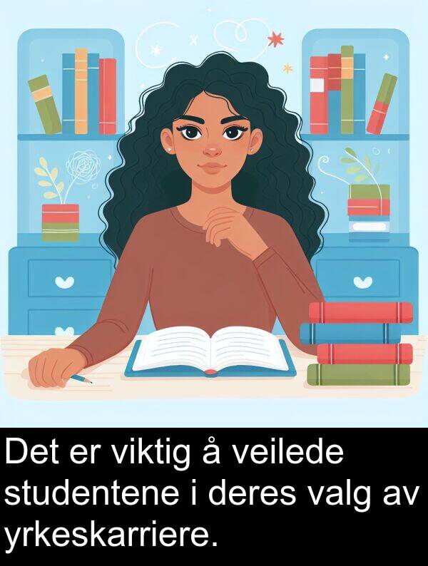 studentene: Det er viktig å veilede studentene i deres valg av yrkeskarriere.