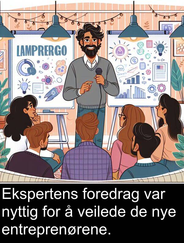 nyttig: Ekspertens foredrag var nyttig for å veilede de nye entreprenørene.