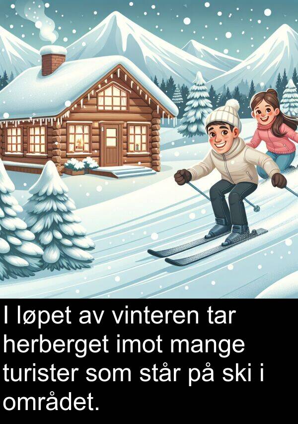 tar: I løpet av vinteren tar herberget imot mange turister som står på ski i området.
