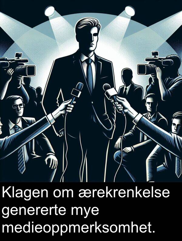 medieoppmerksomhet: Klagen om ærekrenkelse genererte mye medieoppmerksomhet.