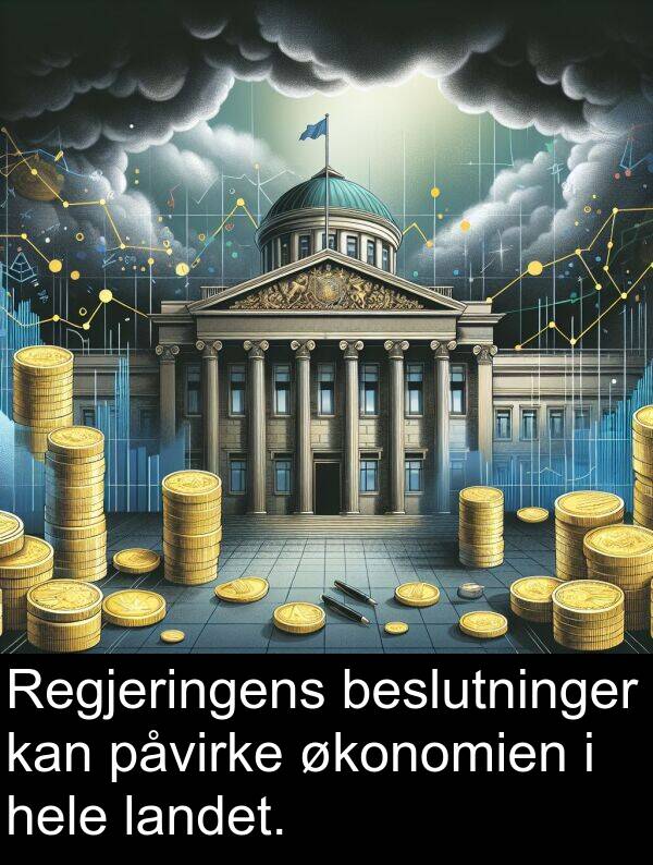 økonomien: Regjeringens beslutninger kan påvirke økonomien i hele landet.