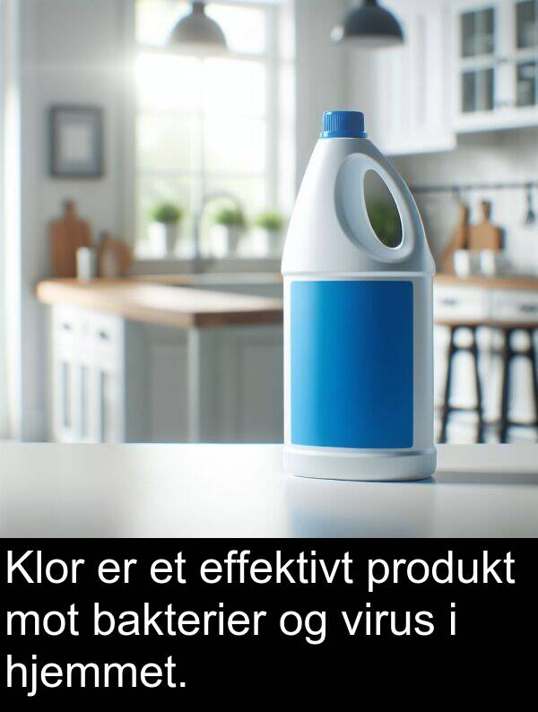 hjemmet: Klor er et effektivt produkt mot bakterier og virus i hjemmet.