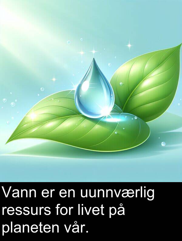 planeten: Vann er en uunnværlig ressurs for livet på planeten vår.