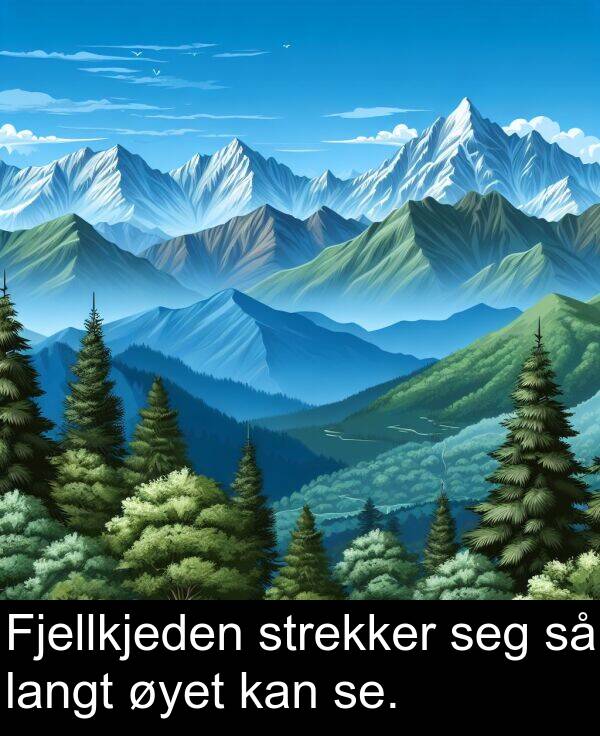 se: Fjellkjeden strekker seg så langt øyet kan se.