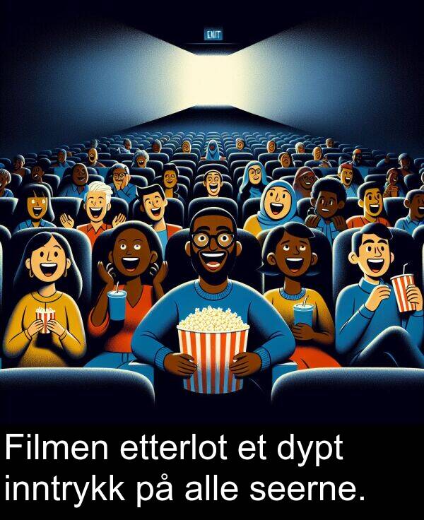 etterlot: Filmen etterlot et dypt inntrykk på alle seerne.