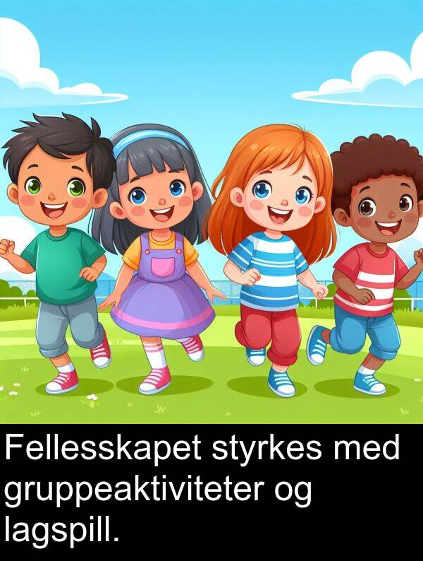 gruppeaktiviteter: Fellesskapet styrkes med gruppeaktiviteter og lagspill.