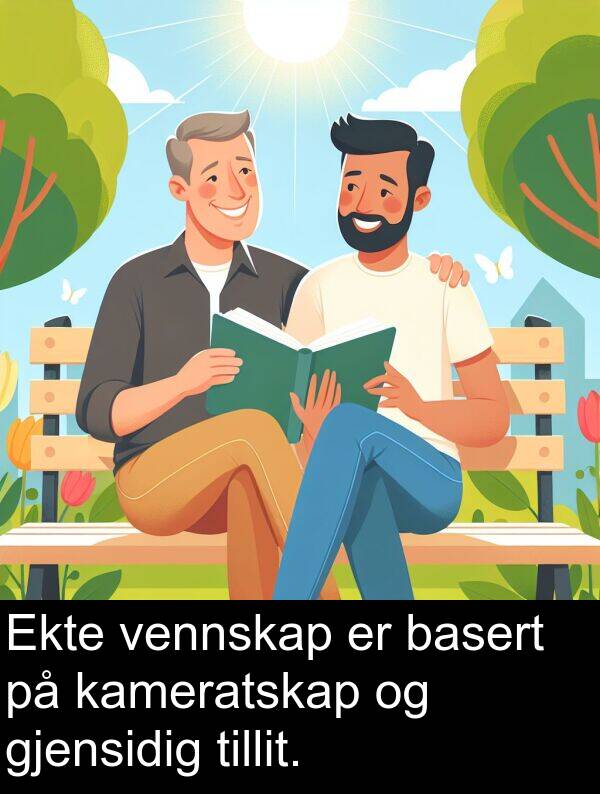 kameratskap: Ekte vennskap er basert på kameratskap og gjensidig tillit.