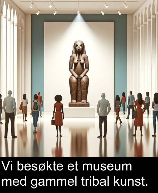 gammel: Vi besøkte et museum med gammel tribal kunst.