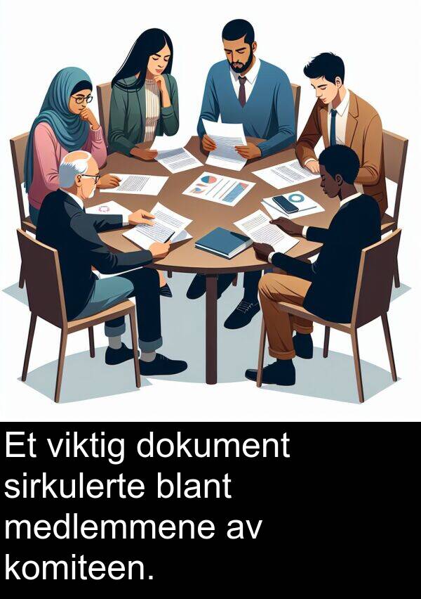 sirkulerte: Et viktig dokument sirkulerte blant medlemmene av komiteen.
