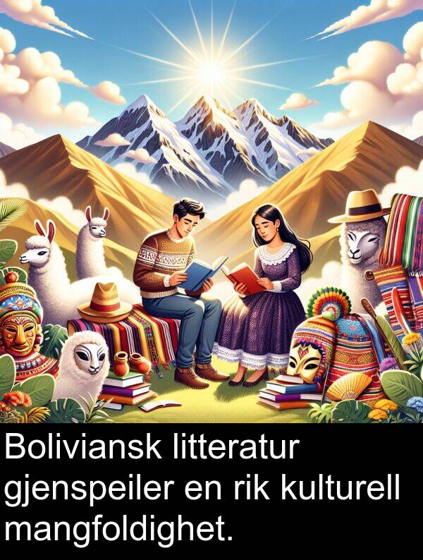 mangfoldighet: Boliviansk litteratur gjenspeiler en rik kulturell mangfoldighet.