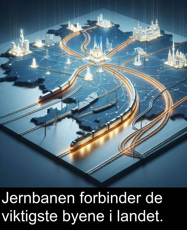 byene: Jernbanen forbinder de viktigste byene i landet.
