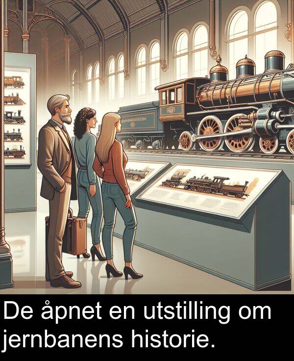 jernbanens: De åpnet en utstilling om jernbanens historie.