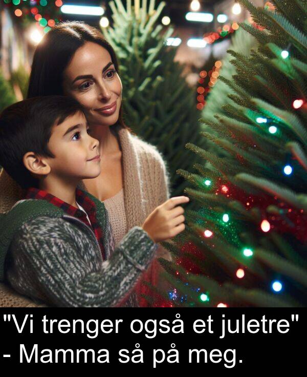 også: "Vi trenger også et juletre" - Mamma så på meg.