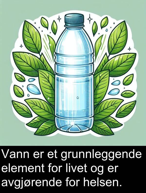 grunnleggende: Vann er et grunnleggende element for livet og er avgjørende for helsen.