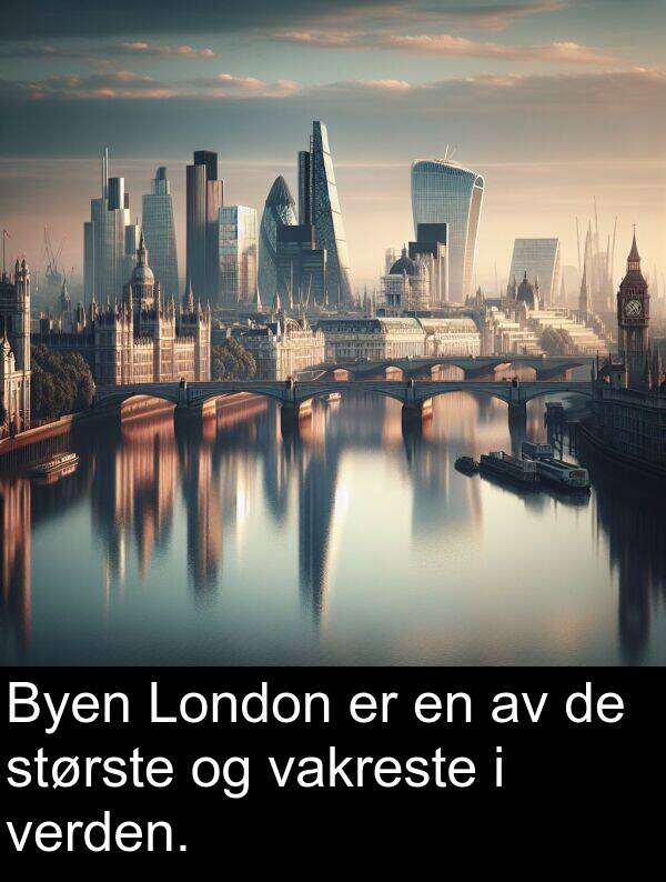 vakreste: Byen London er en av de største og vakreste i verden.