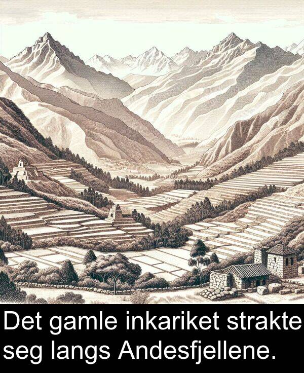 inkariket: Det gamle inkariket strakte seg langs Andesfjellene.