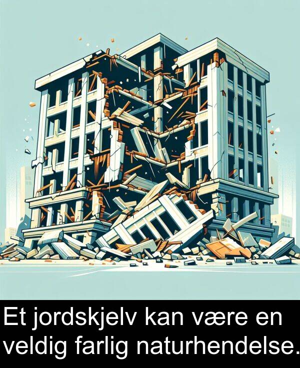 farlig: Et jordskjelv kan være en veldig farlig naturhendelse.