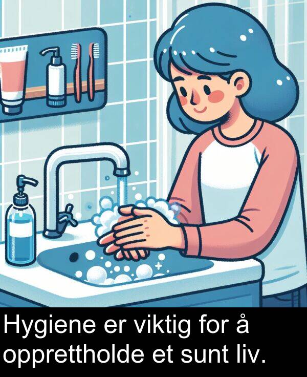 opprettholde: Hygiene er viktig for å opprettholde et sunt liv.