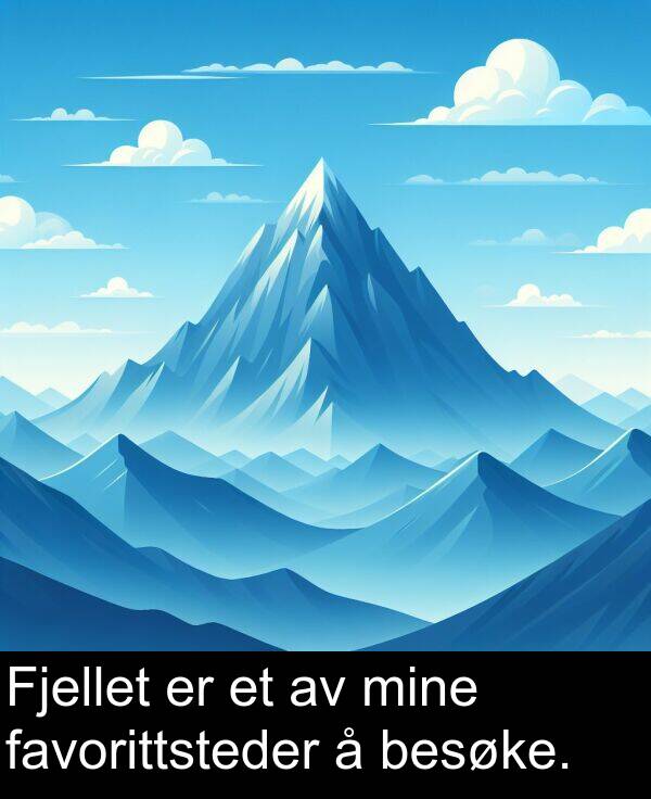 favorittsteder: Fjellet er et av mine favorittsteder å besøke.