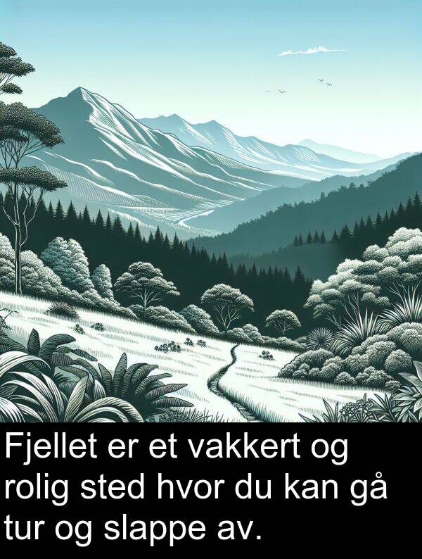 vakkert: Fjellet er et vakkert og rolig sted hvor du kan gå tur og slappe av.