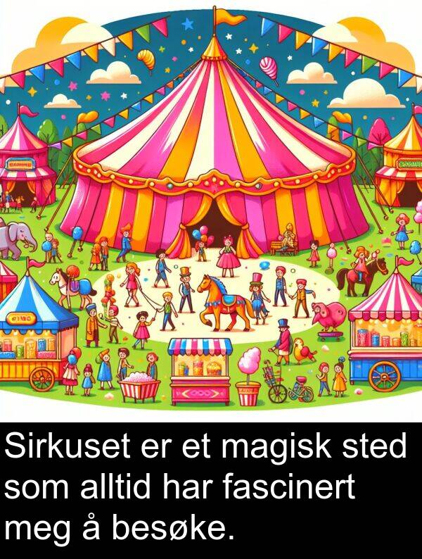 fascinert: Sirkuset er et magisk sted som alltid har fascinert meg å besøke.