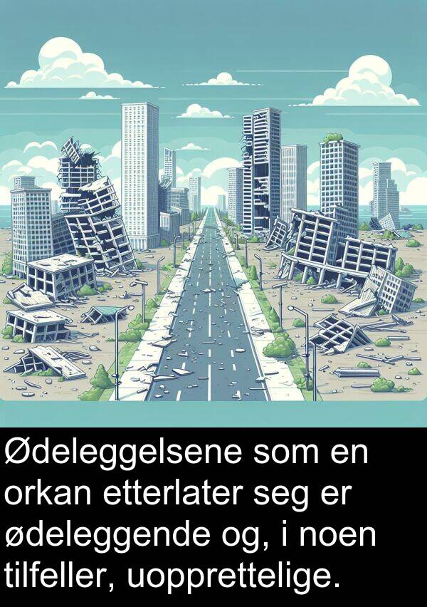 orkan: Ødeleggelsene som en orkan etterlater seg er ødeleggende og, i noen tilfeller, uopprettelige.