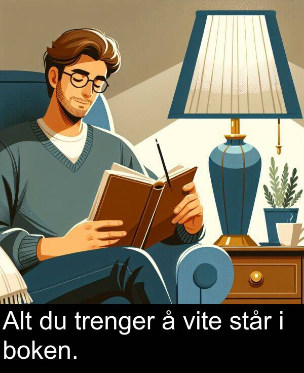 boken: Alt du trenger å vite står i boken.