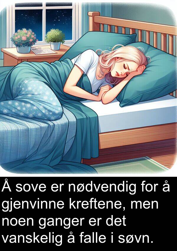 falle: Å sove er nødvendig for å gjenvinne kreftene, men noen ganger er det vanskelig å falle i søvn.
