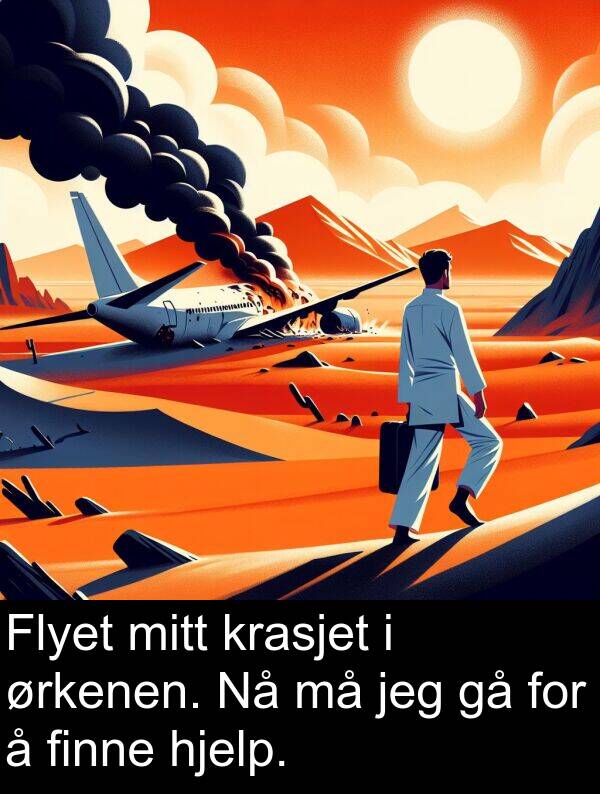 finne: Flyet mitt krasjet i ørkenen. Nå må jeg gå for å finne hjelp.