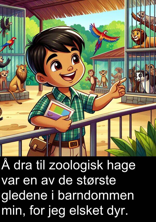 dyr: Å dra til zoologisk hage var en av de største gledene i barndommen min, for jeg elsket dyr.