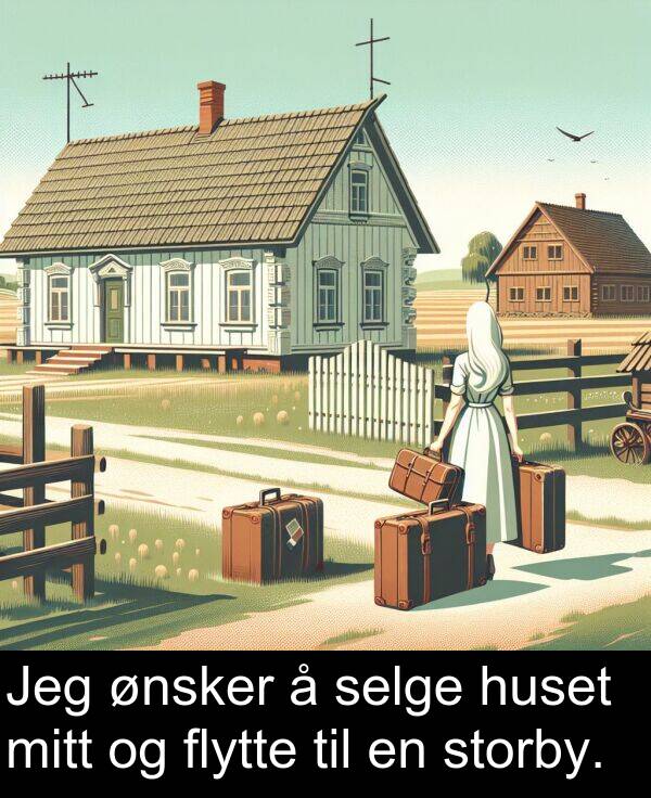 flytte: Jeg ønsker å selge huset mitt og flytte til en storby.