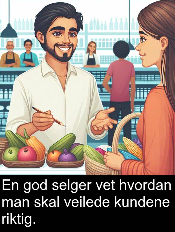 man: En god selger vet hvordan man skal veilede kundene riktig.