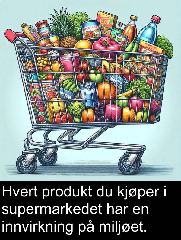 kjøper: Hvert produkt du kjøper i supermarkedet har en innvirkning på miljøet.