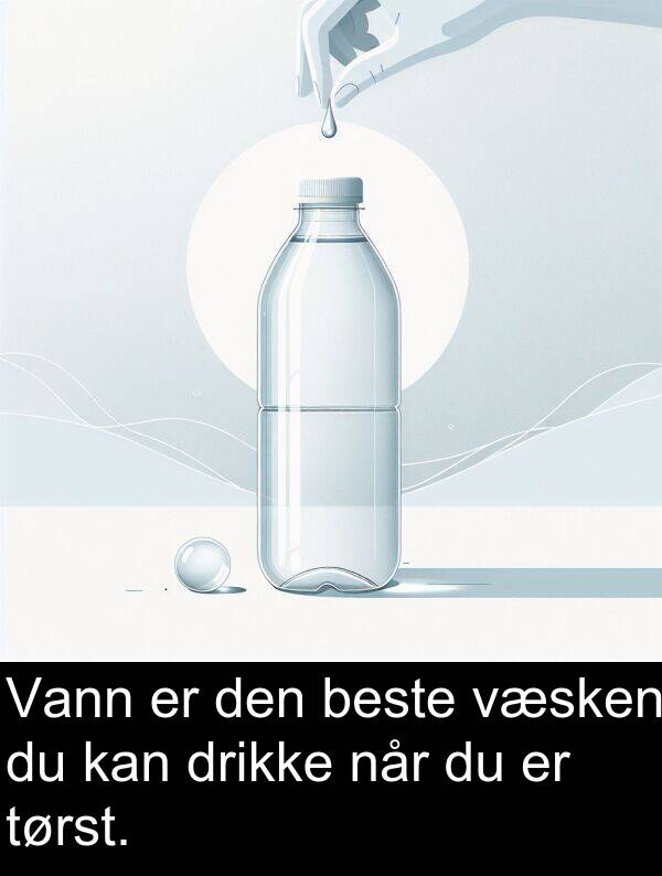 drikke: Vann er den beste væsken du kan drikke når du er tørst.