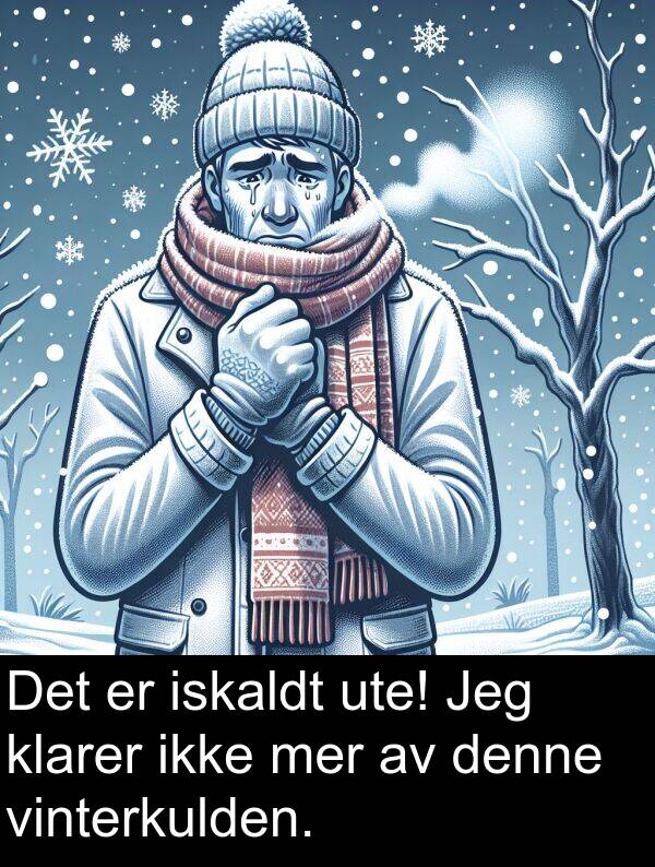 klarer: Det er iskaldt ute! Jeg klarer ikke mer av denne vinterkulden.