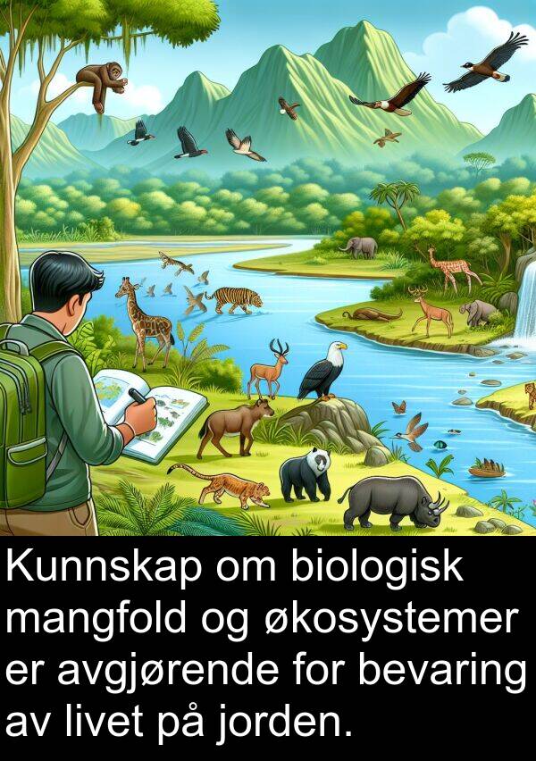 økosystemer: Kunnskap om biologisk mangfold og økosystemer er avgjørende for bevaring av livet på jorden.