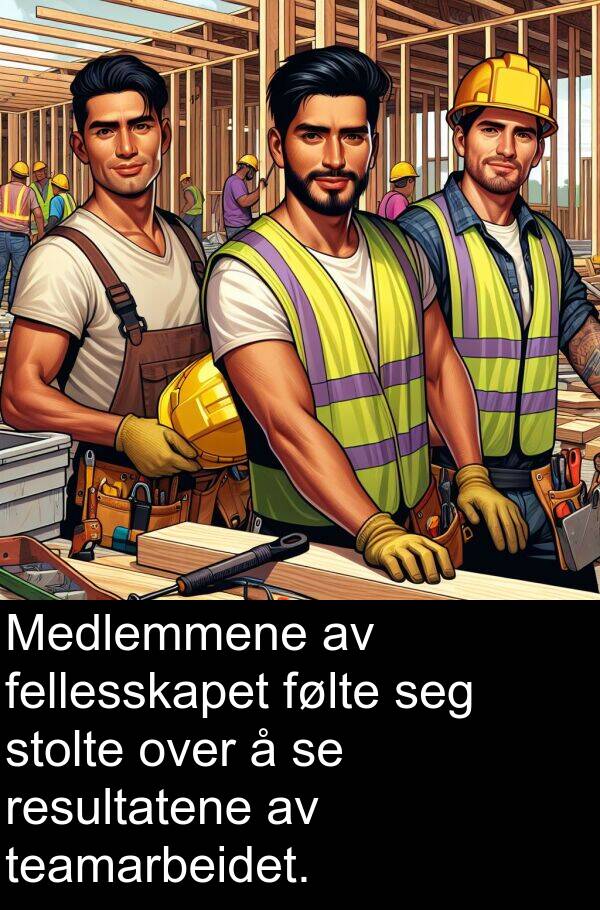 fellesskapet: Medlemmene av fellesskapet følte seg stolte over å se resultatene av teamarbeidet.