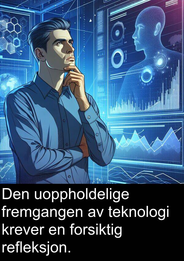 refleksjon: Den uoppholdelige fremgangen av teknologi krever en forsiktig refleksjon.