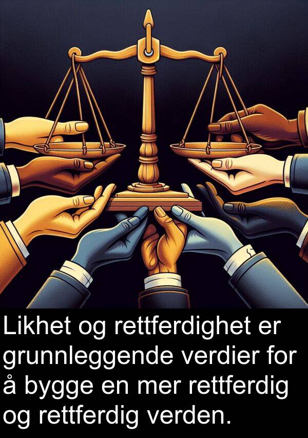 grunnleggende: Likhet og rettferdighet er grunnleggende verdier for å bygge en mer rettferdig og rettferdig verden.